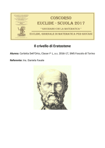 Il crivello di Eratostene Alunna