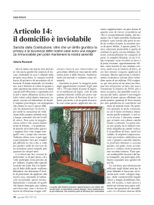 il domicilio è inviolabile