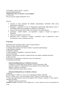 Ricerca educativa e azione didattica aa2014-201