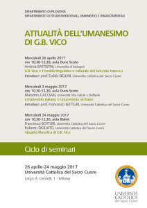 ATTUALITÀ DELL`UMANESIMO DI G.B. VICO