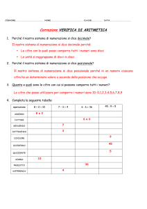Correzione VERIFICA DI ARITMETICA