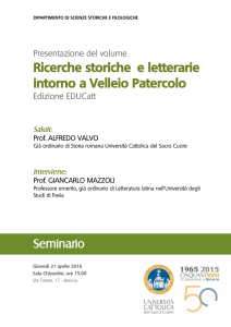 Ricerche storiche e letterarie intorno a Velleio Patercolo