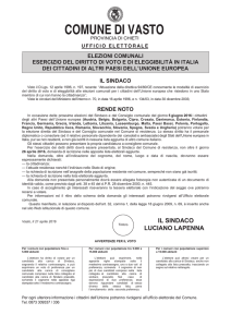 Cittadini comunitari, istruzioni per il voto