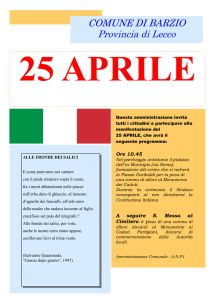 25 aprile - Comune di Barzio