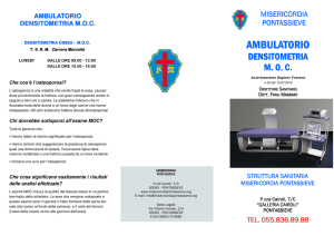 Densitometria Ossea – M.O.C. - Misericordia Di Pontassieve