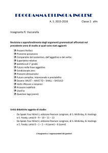 programma di lingua inglese