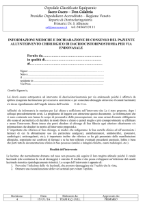 Dacriocistorinostomia - Ospedale Sacro Cuore