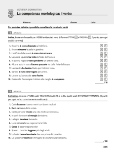 3 La competenza morfologica: il verbo