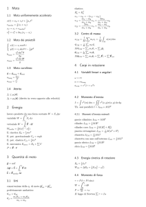 Fisica Generale: formulario di meccanica ed elettromagnetismo