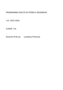 PROGRAMMA SVOLTO DI STORIA E GEOGRAFIA A.S. 2015