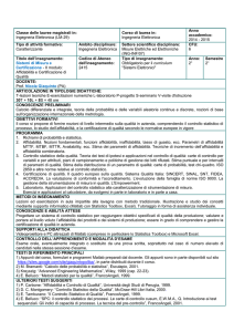 Sistemi di Misura e Certificazione