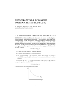 ESERCITAZIONI di ECONOMIA POLITICA ISTITUZIONI (A-K)