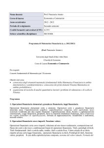 Schema standardizzato di programma di insegnamento