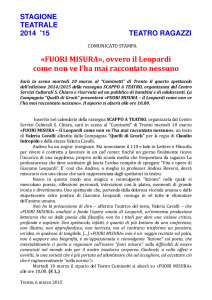 «FUORI MISURA», ovvero il Leopardi come non ve l`ha mai