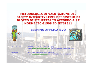 Metodologia di valutazione dei SIL dei sistemi di blocco di sicurezza