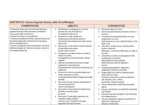 DISCIPLINA: Scienze integrate (Scienze della Terra/Biologia