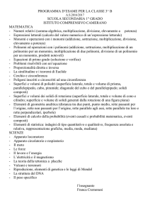 MATEMATICA e SCIENZE - Istituto Comprensivo Camerano