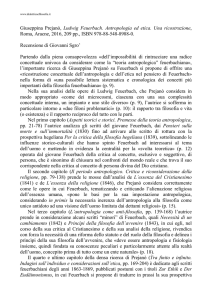 Giuseppina Prejanò, Ludwig Feuerbach. Antropologia ed etica. Una
