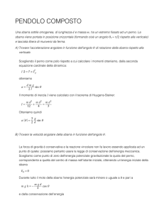 Pendolo Composto: Esercizio di Fisica