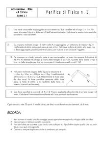 Verifica di Fisica n. 1