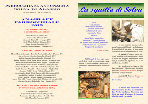 La squilla di Solva - Parrocchia Ss. Annunziata di Solva