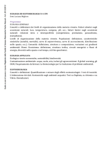 Concetti e definizioni dei livelli di organizzazione della materia
