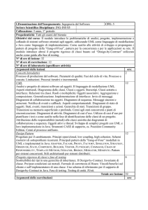 Programma del corso - Laboratorio di Ingegneria del Software