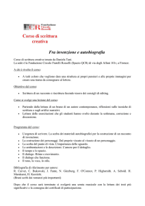 Fra invenzione e autobiografia - Fondazione Circolo Fratelli Rosselli