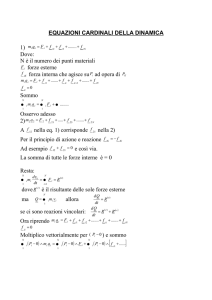 EQUAZIONI CARDINALI DELLA DINAMICA