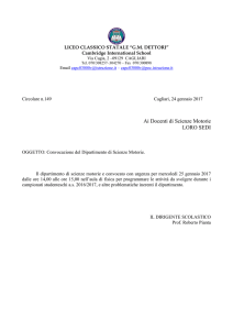 Circolare n.149 Convocazione del Dipartimento di Scienze Motorie