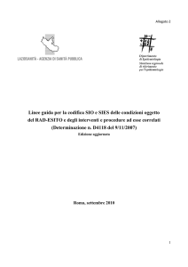 Linee guida per la codifica SIO e SIES delle condizioni oggetto del