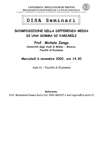 Facoltà di Economia — Università degli Studi di Milano — Bicocca