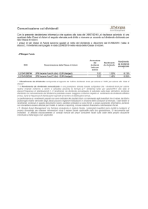 Comunicazione sui dividendi - JP Morgan Asset Management Italia
