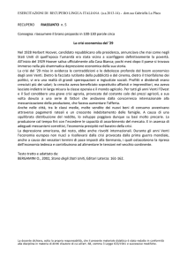 RECUPERO RIASSUNTO n. 5 Consegna: riassumere il brano
