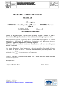 4H - Bellavite - Fisica - Liceo Linguistico "A.MANZONI"