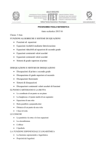 Programma di Matematica