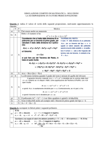 SIMULAZIONE COMPITO DI MATEMATICA