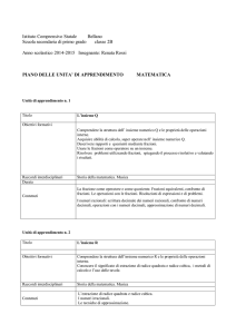 UNITA DI APPRENDIMENTO DI SCIENZE