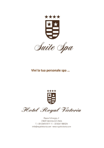 Vivi la tua personale spa …
