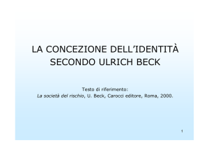 la concezione dell`identità secondo ulrich beck