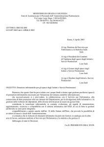 MINISTERO DI GRAZIA E GIUSTIZIA Ente di Assistenza per il