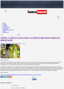 terni, caritas, raccolta alimentare per famiglie bisognose