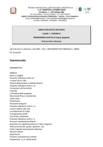 ANNO SCOLASTICO 2015/2016 CLASSE 1 SEZIONE D