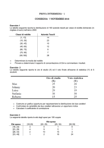 1 Prova Intermedia da consegnare 7 Novembre