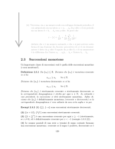 2.3 Successioni monotone