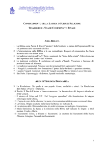 Tesario per il colloquio interdisciplinare finale