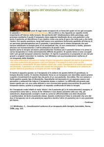 168 - Sempre a proposito dell`idealizzazione dello psicologo (1)