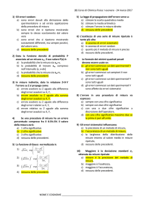 (B) Corso di Chimica Fisica: I esonero