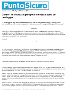 parapetti e messa a terra del ponteggio