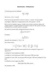 Questionario – Ordinamento